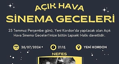Lapseki Belediyesi'nden açık hava sinema etkinliği