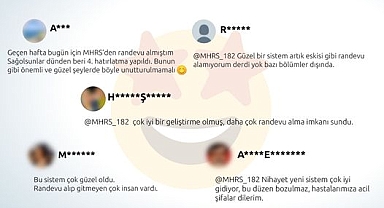 MHRS kullanıcılarından Biga Devlet Hastanesi'ne teşekkür