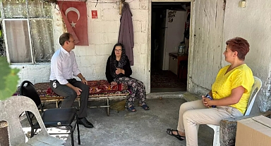 Salih Sak ve Müdür Nilüfer Tekbıyık'tan aile ziyaretleri
