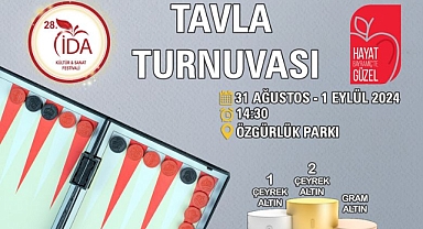 28. İda Kültür Sanat Festivali'nde tavla turnuvası düzenleniyor