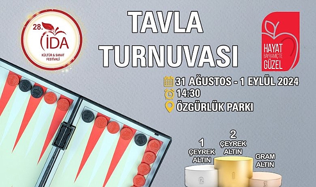 28. İda Kültür Sanat Festivali'nde tavla turnuvası düzenleniyor
