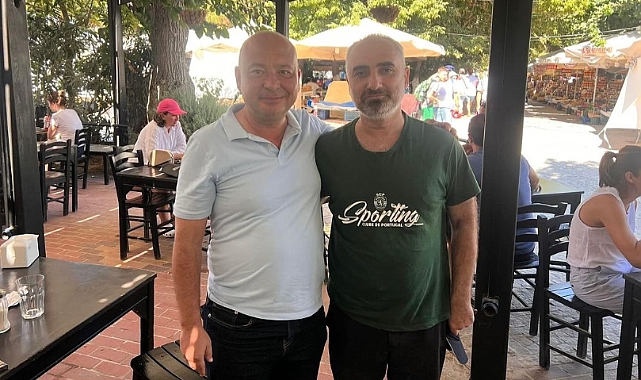 Başkan Göztepe, gazeteci İsmail Saymaz ile bir araya geldi
