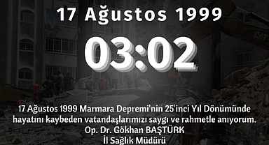 Baştürk'ten 17 Ağustos depremi anması