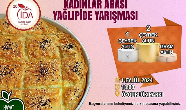 Bayramiç'te kadınlar arası yağlı pide yarışması başvuruları başladı