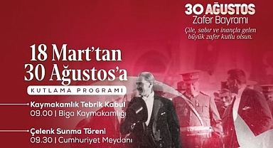 Biga’da 30 Ağustos Zafer Bayramı etkinlikleri