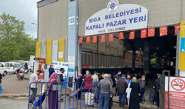 Biga’dan kapalı pazar yeri açıklaması