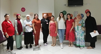 Biga Devlet Hastanesi gebe okulu anne-babaları doğuma hazırlıyor