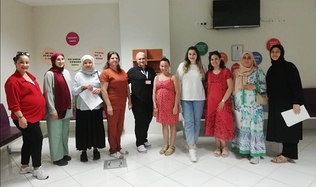 Biga Devlet Hastanesi gebe okulu anne-babaları doğuma hazırlıyor