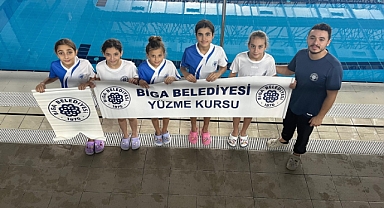 Biga'nın Öğrencileri Çanakkale'deki Yüzme Yarışmalarına katıldılar