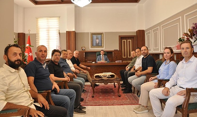 Biga Ticaret ve Sanayi Odası yönetimi Kaymakam Ercan Kayabaşı'na hayırlı olsun ziyaretinde bulundu