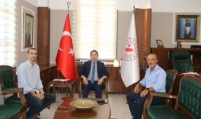 Bigalı Mehmet Çavuş Derneği Başkanı Necdet Özer'den Kaymakam Ercan Kayabaşı'na ziyaret