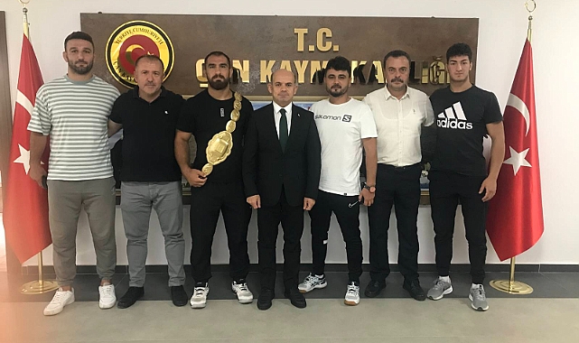 Çan Belediyesi Güreş Kulübü Yöneticileri ve Sporcuları Kaymakam Dr. Emre Nebioğlu’nu ziyaret etti