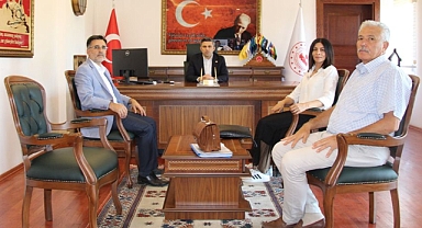 Çanakkale İl Millî Eğitim Müdürü Mine Hayta'dan Kaymakam Emrah Bütün’e hayırlı olsun ziyareti