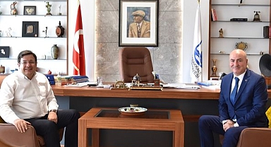 Emniyet Müdürü Selim Arıcı'dan Muharrem Erkek'e  veda ziyareti