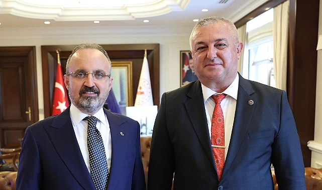 Geyikli Belediye Başkanı Mevlüt Oruçoğlu ve Vali Ali Fuat Atik, Bülent Turan'ı ziyaret etti