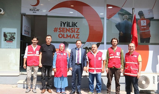 Kaymakam Ercan Kayabaşı'ndan Kızılay Başkanı Naci Topçu'ya ziyaret
