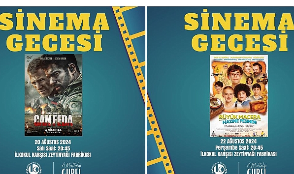 Küçükkuyu’da yaz akşamları açık hava sineması ile şenleniyor