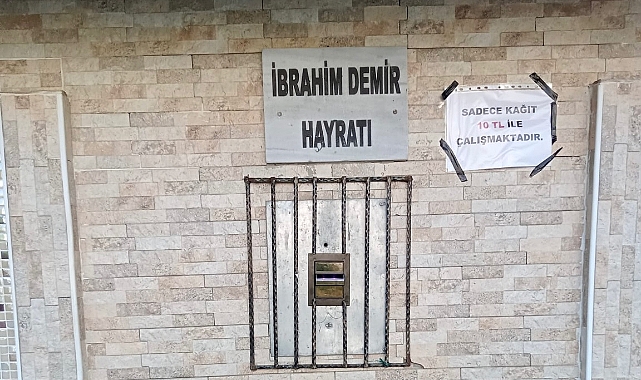 Lapseki'de arıtma çeşmeleri kağıt para ile çalışacak