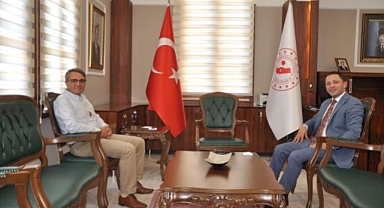 Metin Esen, Biga Kaymakamı Ercan Kayabaşı’nı ziyaret etti