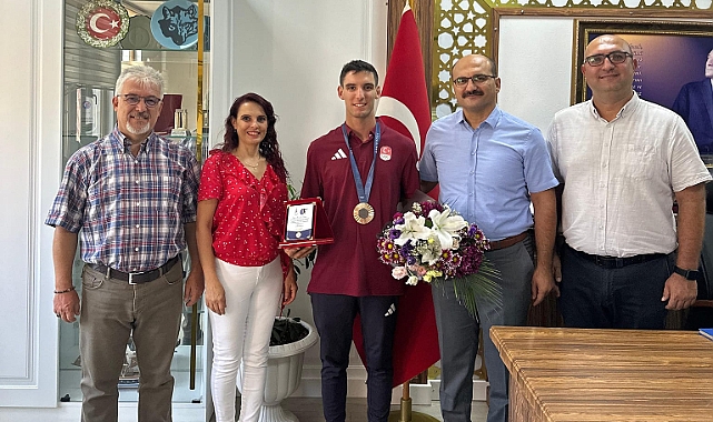 Milli Sporcu Tümer'den Kaymakam Abacı'ya ziyaret