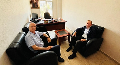 Ayvacık Kaymakamı Salih Sak’tan Mal Müdürü Ahmet İpek’e ziyaret