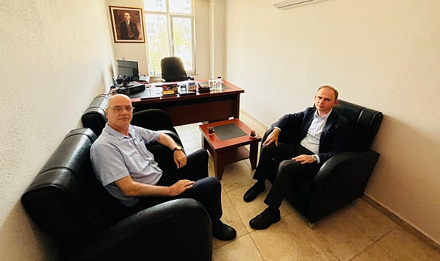 Ayvacık Kaymakamı Salih Sak’tan Mal Müdürü Ahmet İpek’e ziyaret