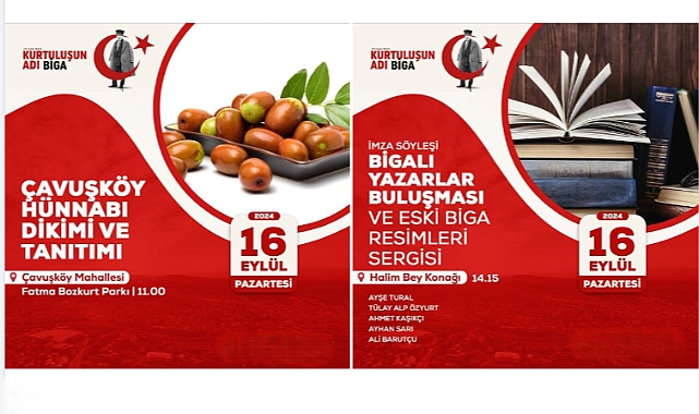 Biga’da 18 Eylül Kurtuluş Günü etkinlikleri
