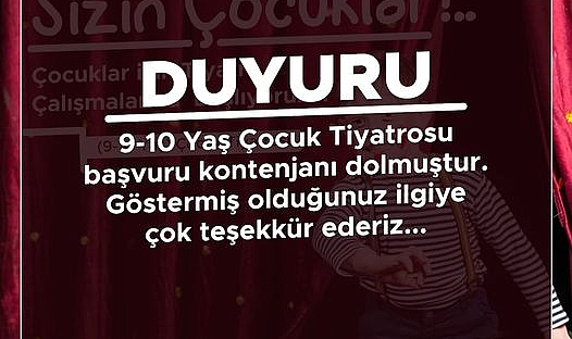 Çanakkale'de çocuk tiyatrosuna kontenjan doldu