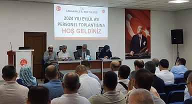 Çanakkale İl Müftülüğü, Eylül Ayı Personel Toplantısı gerçekleşti