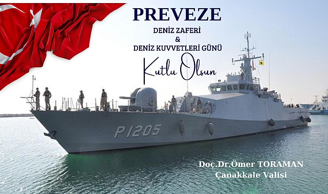 Çanakkale Valisi, Preveze Deniz Zaferi'nin 486. yıl dönümünü kutladı