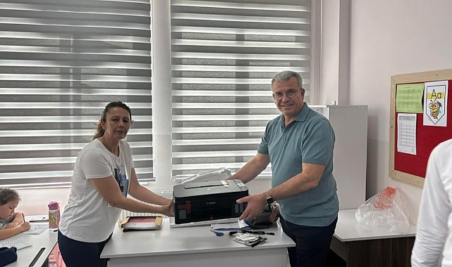 Karabiga’da renkli yazıcı sürprizi