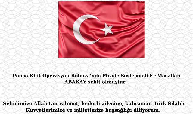 Kaymakam Kayabaşı'ndan taziye mesajı