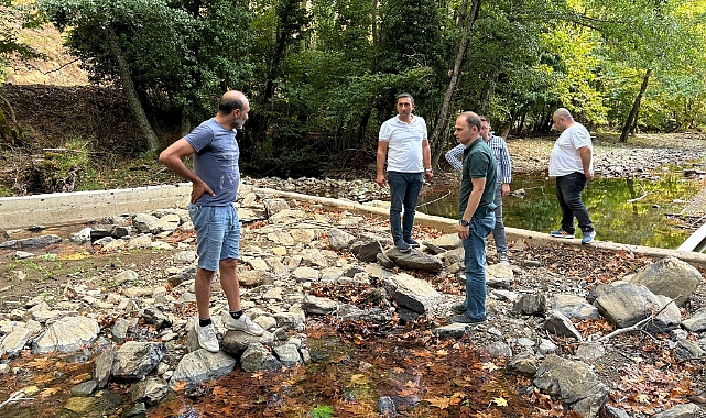 Kaymakam Salih Sak ve Yetkililer Kazdağı Grup Suyu hattında inceleme yaptı