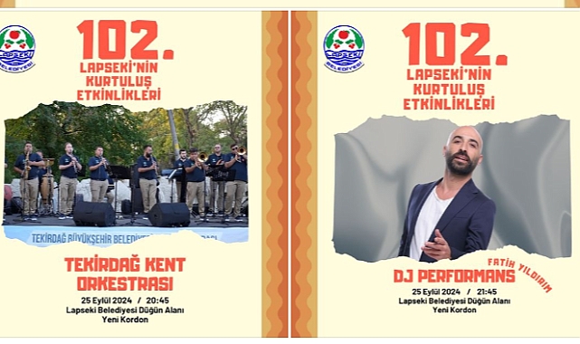 Lapseki'de kurtuluş etkinlikleri müzik dolu bir akşamla kutlanacak!