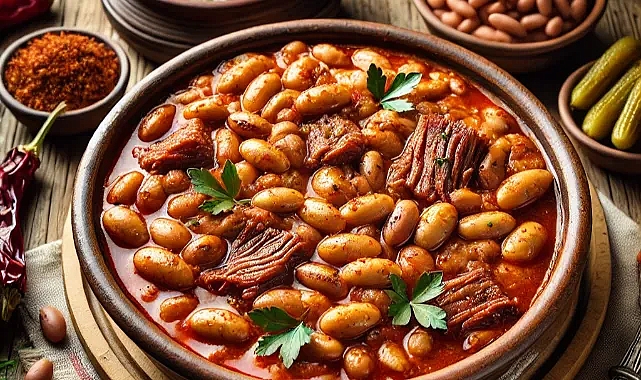Lezzetli pastırmalı kuru fasulye tarifi