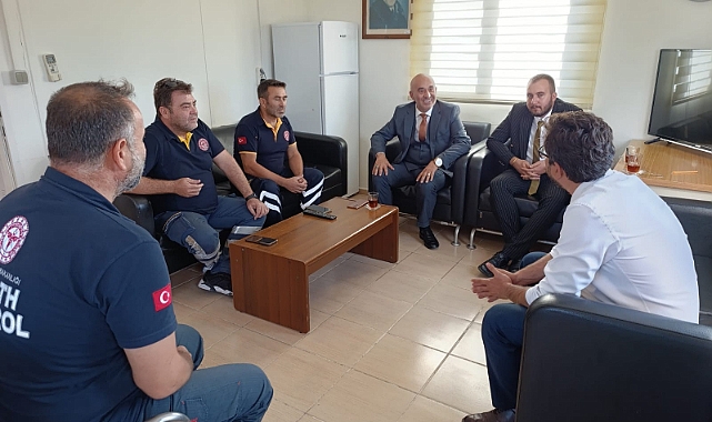 Müdür Baştürk’ten hudut sahiller ekibine ziyaret