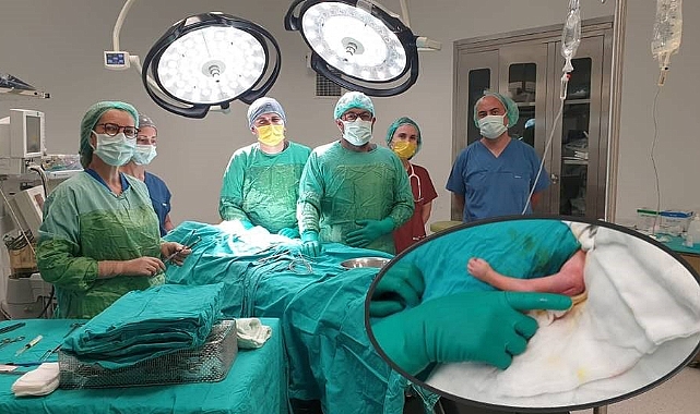13 günlük prematüre bebeğe septik artrit ameliyatı