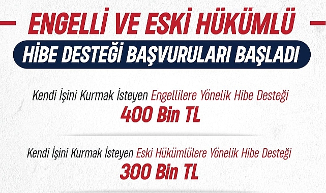 2025/1. Dönemine İlişkin Engelli ve Eski Hükümlü Proje başvuruları başladı