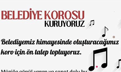 Bayramiç Belediyesi'nden koro çağrısı