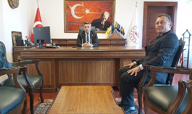 Bayramiç Orman İşletme Müdürlüğüne Atanan Cengiz Cihan'dan Kaymakam Bütün'e ziyaret