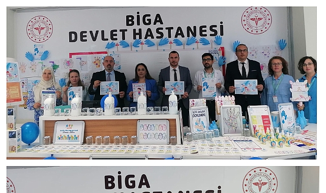 Biga Devlet Hastanesi’nde Dünya El Yıkama Günü etkinliği