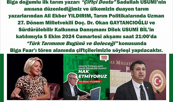 Biga Tarım Fuarı kapılarını açıyor