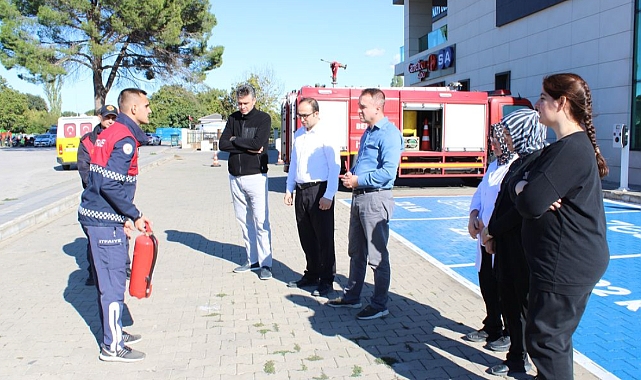 Biga Ticaret ve Sanayi Odası personeline yangın tatbikatı eğitimi