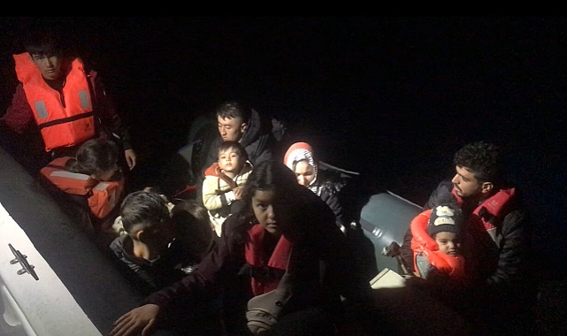 Çanakkale Ayvacık açıklarında düzensiz göçmen operasyonu