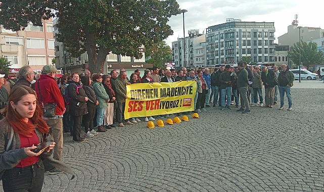 Çanakkale'de madencilere destek: "Fernas işçilerinin yanındayız"