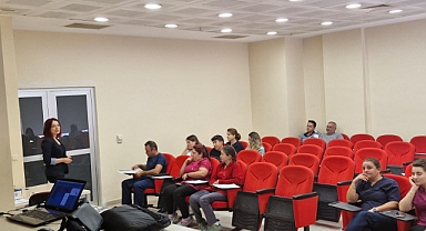 Ezine Devlet Hastanesi çalışanlarına iş sağlığı ve güvenliği eğitimi