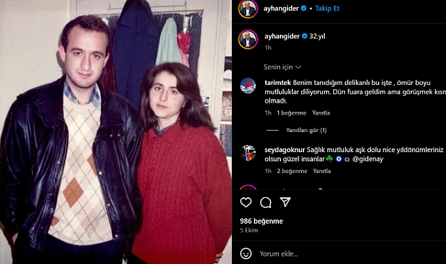 Milletvekili Ayhan Gider'den 32. evlilik yıl dönümü kutlaması