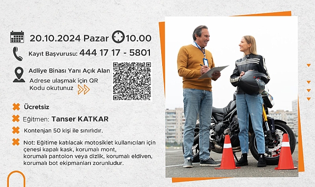Motosiklet sürücülerine pratik eğitim