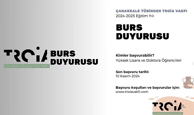 Troia Vakfı'ndan Yüksek Lisans ve Doktora öğrencilerine burs desteği