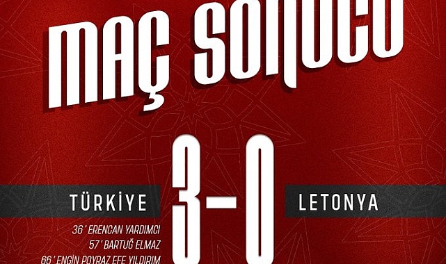 Türkiye Ümit Milli Takımı, Letonya U21’i 3-0 mağlup etti